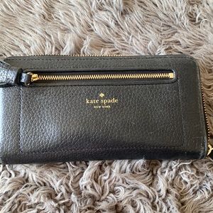 Kate Spade black leather wallet